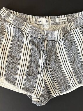 Hollister Black & White Striped Ultra High-Rise Athletic Shorts